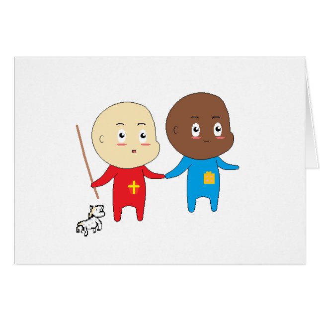 Cutiful Kids Art Design Funny Baby St. Nicholas (Vorderseite (Horizontal))