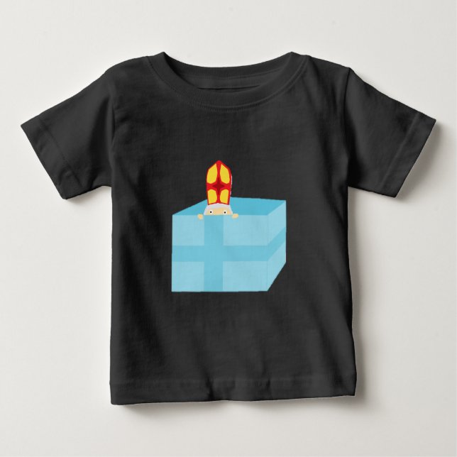 Cutiful Kids Art Funny St. Nicholas Sinterklaas Baby T-shirt (Vorderseite)