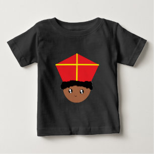 Cutiful Kids Art St. Nicholas Miter Zwarte Piet Baby T-shirt