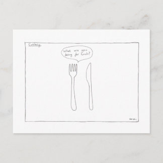 Cutlery Postkarte