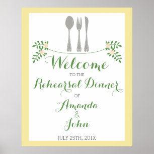 Cutlery Probe Dinner Welcome Poster