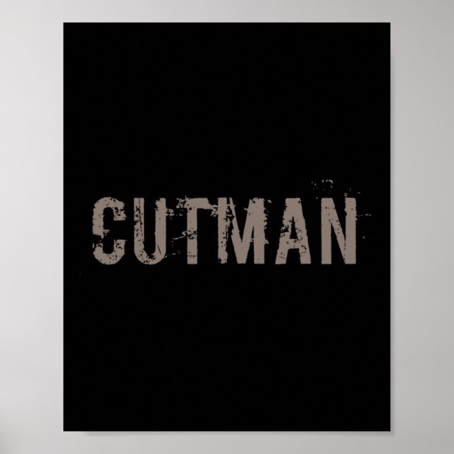 Cutman T-Shirt für den lustigen Boxer Cutman Sign Poster (Vorne)