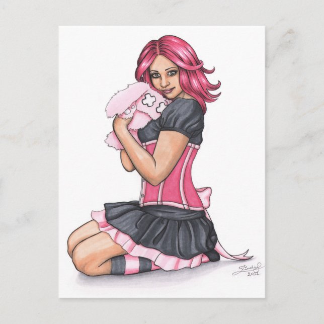 Cutness Overdose Puppenkarte Postkarte (Vorderseite)