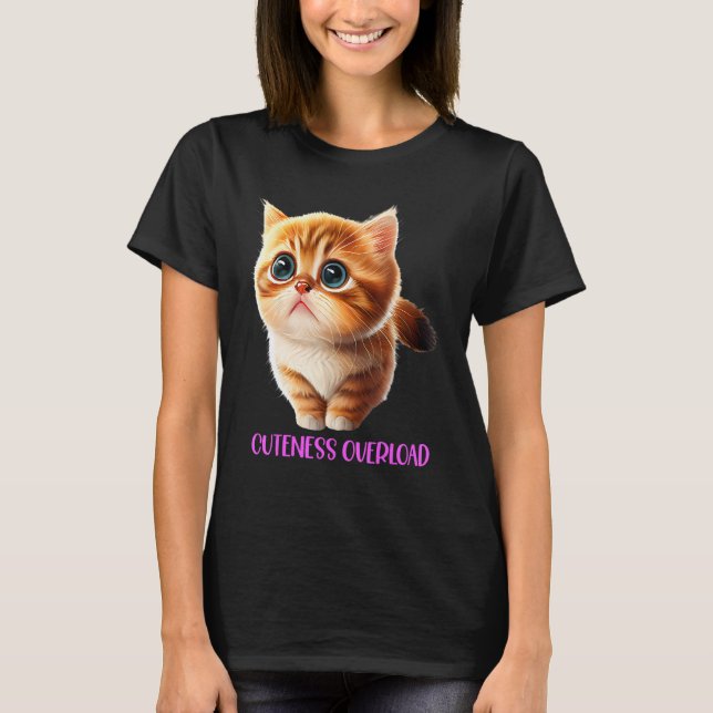 Cutness Überladung Niedliche Katze Kitten Schöne H T-Shirt (Vorderseite)