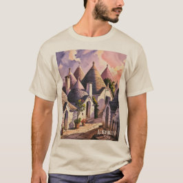 Cutom Alberobello Trulli Houses Italy Watercolor T-Shirt