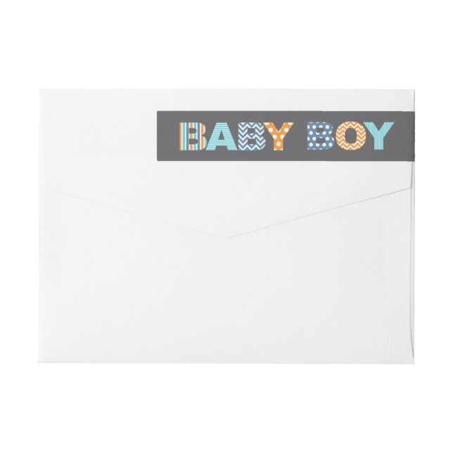 Cutout Letters Baby Boy Showmarke (Rückseite)