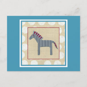 Cutout Zebra auf Cream Background Postkarte