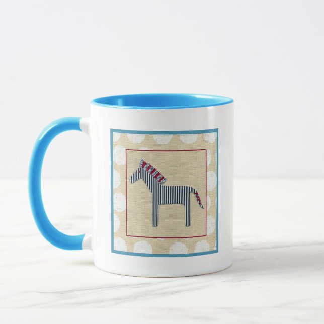 Cutout Zebra auf Cream Background Tasse (Links)