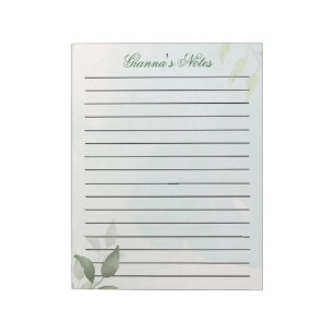Cutsum Name Botanisches Notizbuch Notizblock