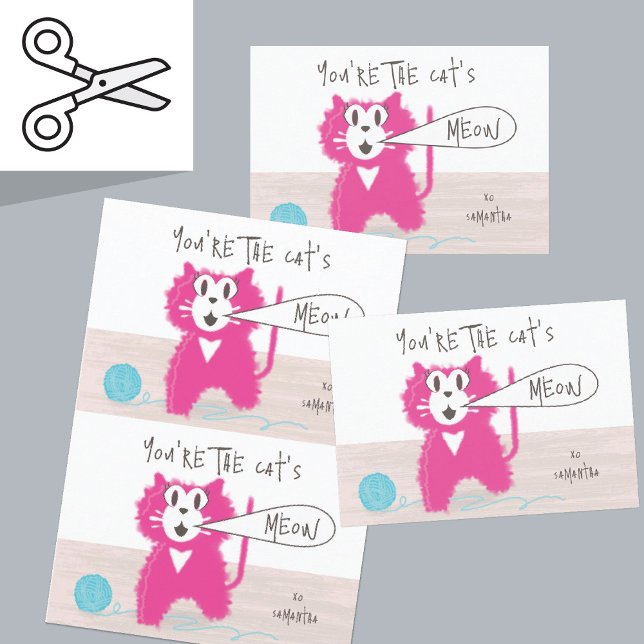 Cuttable Hübsch Kitty Valentine Card Pair Dankeskarte (Von Creator hochgeladen)
