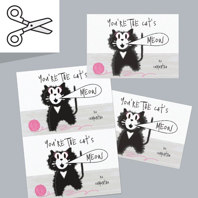 Cuttable Hübsch Kitty Valentine Card Pair Dankeskarte (Von Creator hochgeladen)