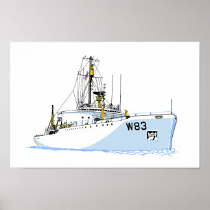 Cutter Mackinaw (W-83) der US-Küstenwache früh Poster