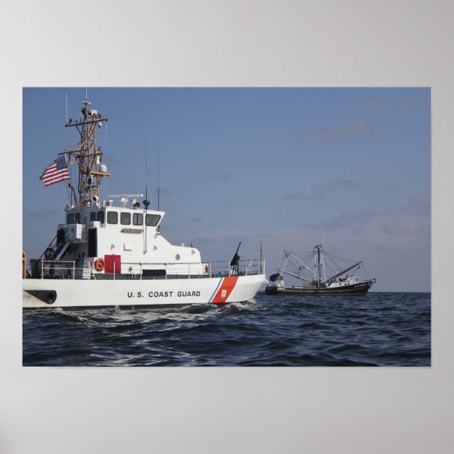 Cutter Marlin von der US-Küstenwache kontrolliert  Poster (Vorne)