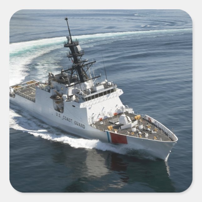 Cutter Waesche der US-Küstenwache 2 Quadratischer Aufkleber (Vorderseite)