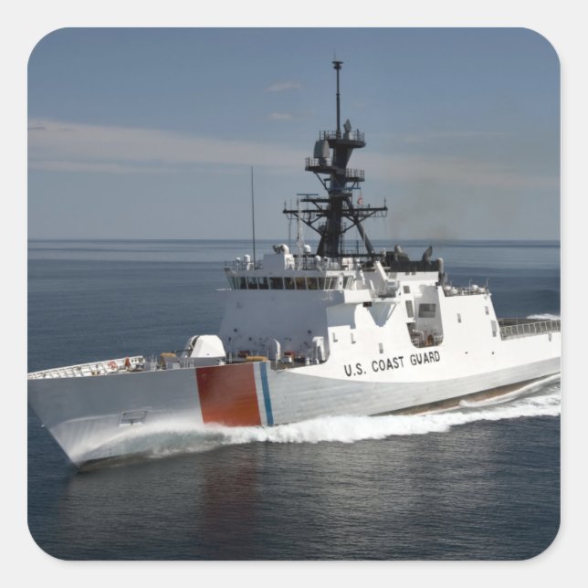 Cutter Waesche der US-Küstenwache 3 Quadratischer Aufkleber (Vorderseite)