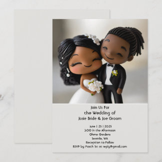 Cütteste afroamerikanische Hochzeitseinladung 2.0 Einladung