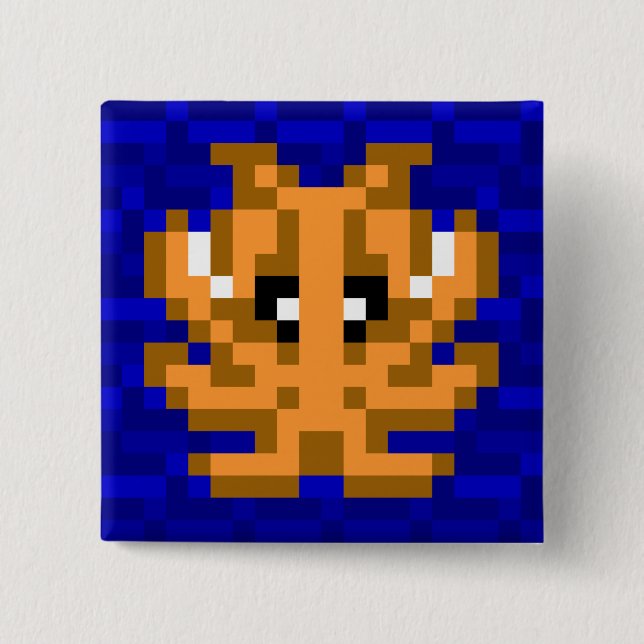 Cuttle Scuttle Camouflage Cuttlefish Badge Button (Vorderseite)