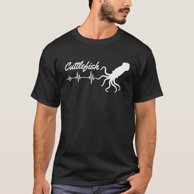 Cuttlefish Heartbeat Squid Cuttlefish T-Shirt (Vorderseite)