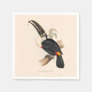 Cuvier-Tukan-Druck: Vintage Tropenvogel Serviette