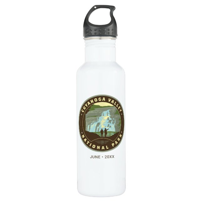 Cuyahoga National Park Edelstahlflasche (Vorderseite)