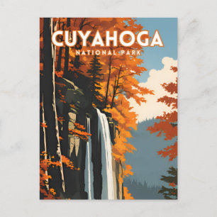 Cuyahoga National Park Travel Poster Postkarte