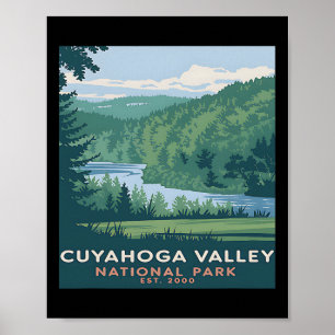 Cuyahoga Valley National Park Vintage Camping Männ Poster