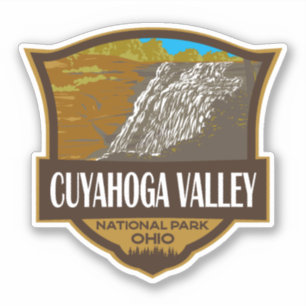 Cuyahoga Valley Nationalpark Illustration Travel Aufkleber