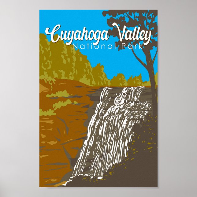 Cuyahoga Valley Nationalpark Illustration Travel Poster (Vorne)