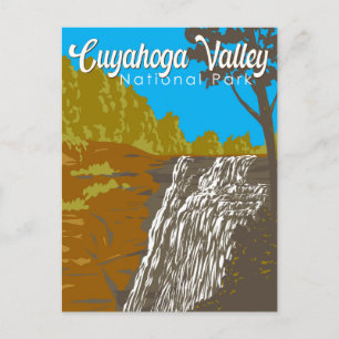 Cuyahoga Valley Nationalpark Illustration Travel Postkarte