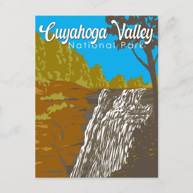 Cuyahoga Valley Nationalpark Illustration Travel Postkarte (Vorderseite)
