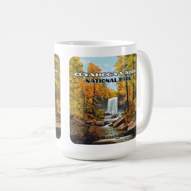 Cuyahoga Valley Nationalpark Ohio Cleveland Kaffeetasse (VorderseiteRechts)