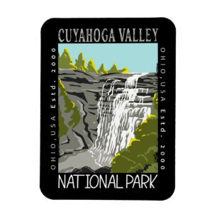 Cuyahoga Valley Nationalpark Ohio Distressed Magnet