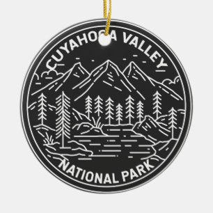 Cuyahoga Valley Nationalpark Ohio Monoline Keramik Ornament