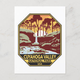 Cuyahoga Valley Nationalpark Ohio Vintages Emblem Postkarte