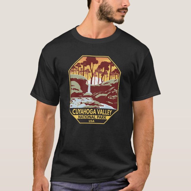 Cuyahoga Valley Nationalpark Ohio Vintages Emblem T-Shirt (Vorderseite)