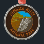 Cuyahoga Valley Nationalpark Retro gestört Ornament Aus Metall<br><div class="desc">Vektor-Kunstwerk-Design im Cuyahoga-Tal. Der Park liegt am Fluss Cuyahoga zwischen den Ohio-Städten Cleveland und Akron.</div>