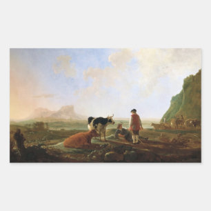 Cuyp's Herdsmen-Aufkleber Rechteckiger Aufkleber