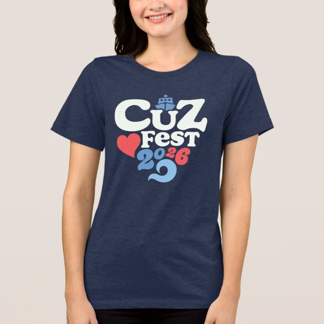 Cuzfest 2026 Tri-Blend shirt (Vorderseite)