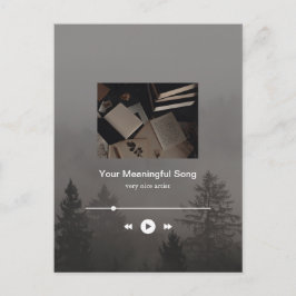 Cuztomizable moody Music Player Aesthetic Postkarte