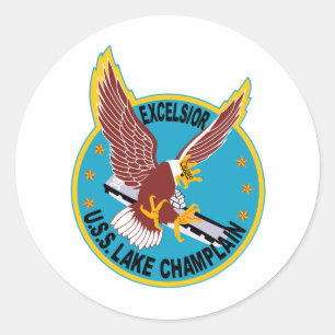 CV-39 USS LAKE CHAMPLAIN Mehrzweckflugzeug Ca Runder Aufkleber