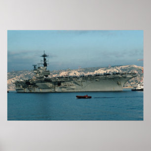 CV-59 "USS Forrestal" mit Flügel, Hafen vis Poster