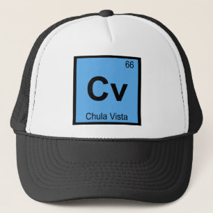 Cv - Chula Vista Kalifornien Chemiesymbol Truckerkappe