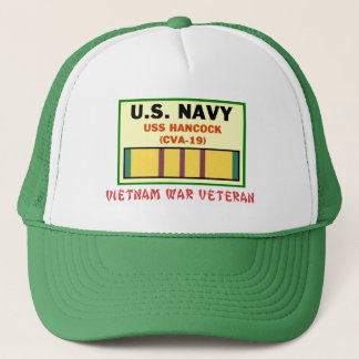 CVA-19 HANCOCK VIETNAMKRIEG-TIERARZT TRUCKERKAPPE