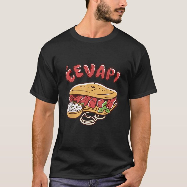Cvapi Balkan Specialty Cvapcici Food Balkan cui T-Shirt (Vorderseite)