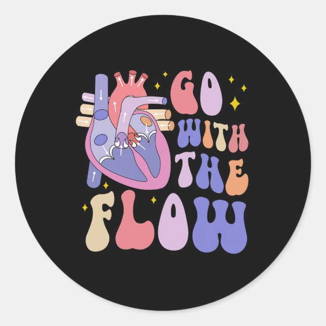 Cvicu Herzerkrankungen Anatomie Kardiologie Mensch Runder Aufkleber (Vorderseite)