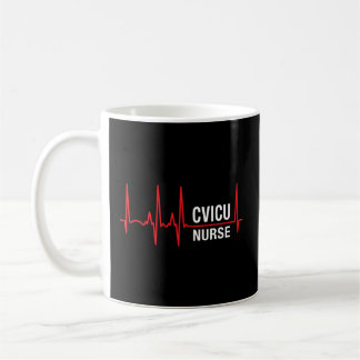 Cvicu Nurse Cardiovasculäre Icu Nurse Heartbeat Kaffeetasse