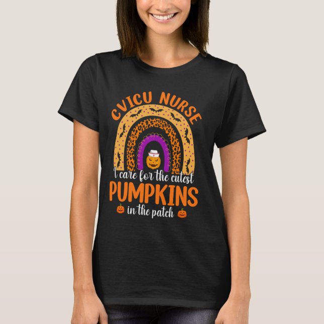 CVICU Nurse I care ist die Niedlichste Pumpkin Rai T-Shirt (Vorderseite)