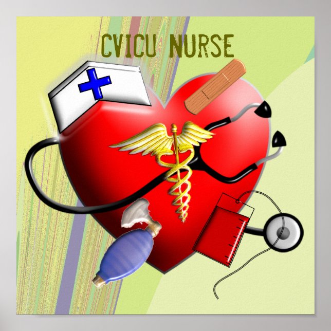 CVICU Nurse Leinwand Art Poster (Vorne)
