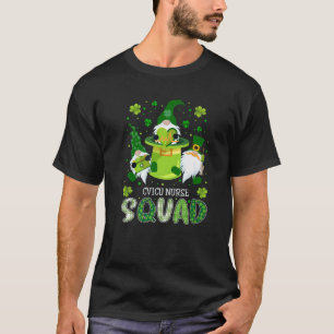 CVICU Nurse Squad Nursing St. Patrick Day Gnomen I T-Shirt