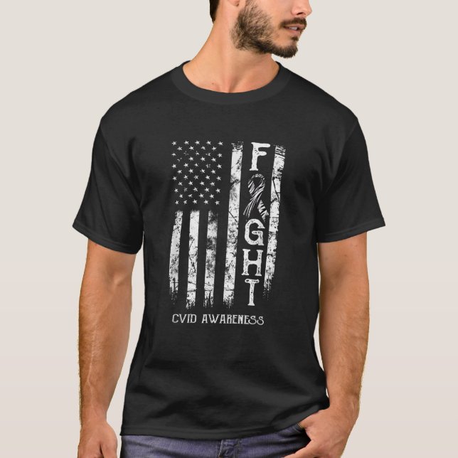 CVID Warrior US Flag T Shirt (Vorderseite)